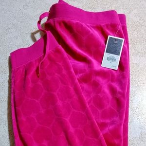 SALE NWT Juicy Couture Velour Jogger Pants Fuchsia Pink